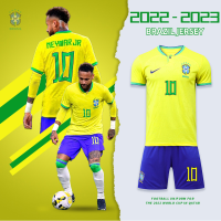 ฟุตบอลโลก2022เนย์มาร์เสื้อฟุตบอลบราซิลทีมชาติบ้านเสื้อฟุตบอลWorld Cup 2022 Brazil(No. 3/5/10/11/20)