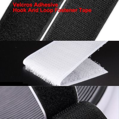 5Meter Hook Loop Adhesive Double Hook And Loop Fastener Tape Nylon Multi-sizes self adhesive Magic Sticker Tape With Strong Glue