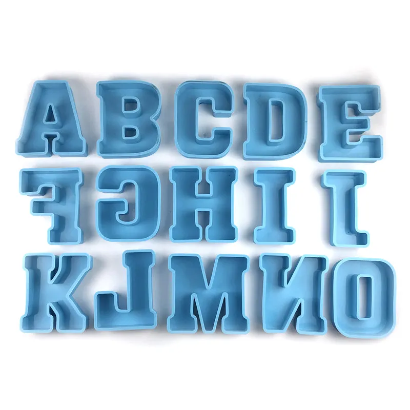 Jizha Silicone Alphabet Molds 26 Capital Large Letter Molds Epoxy Resin  Molds Decor