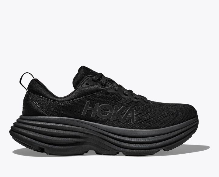 Hoka Bondi 8 X-Wide (4E) | Men's | Black / Black | Lazada