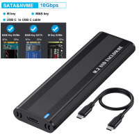 เคส SSD M2โพรโทคอลคู่ M.2 NVMe เคส SSD 10อะแดปเตอร์ Gbps USB 3.1อะแดปเตอร์ Type C กล่องเก็บกุญแจ M สำหรับ SSD 2230/2242/2260/2280 M.2