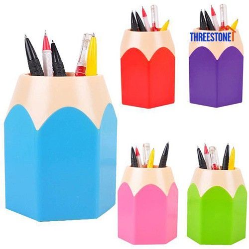 ready-stock-free-shipping-color-creative-custom-plastic-pencil-head-shape-student-pen-holder