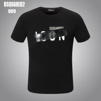 Camisa De Manga Curta De Algodão Motiva Carta Impressão Ícone Camiseta Masculina Roupas De Verão Dsquared2สกัด Hip-Hop O-Neck