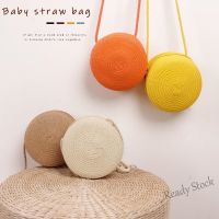 【Ready Stock】 ❀❈№ C23 Women Woven Beach Round Straw Crossbody Bag Cute Rattan Handmade Knitted Candy Color Shoulder Bag