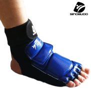 New WT Taekwondo chất liệu da PU chân S spar Karate bảo vệ mắt cá chân