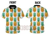 (in stock) New Fashion Mens 3D Polo Shirt 2020 Summer Leisure Pineapple Fruit Polo Shirt Zipper Polo Shirt Summer Fruit 03