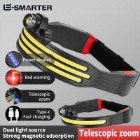 【lz】┅  ESMATER W694 Série Anel Headband Luz COB Zoomable Searchlight Ao Ar Livre