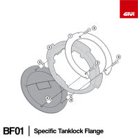 GIVI BF01 - Specific Tanklock Flange - อุปกรณ์สำหรับติดตั้งกระเป๋าถังนํ้ามัน