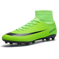 Men Soccer Shoes Cleats Training Football Boots High Top Ankle Sport Sneakers Long Spikes Sport Shoes Men Sneakers Turf Futsal