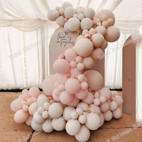 108pcs Double Cream Peach Wedding Party Decoration Baby Shower DIY Decor Cream Peach Maca Pink Shop Sign Balloon Arch Garland