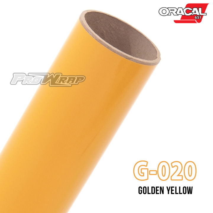 oracal-651-g020-สติ๊กเกอร์เงาสีเหลืองเข้ม-ติดรถยนต์-กดเลือกขนาด