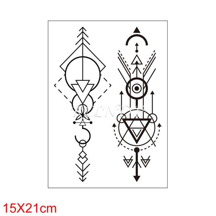 waterproof-temporary-tattoo-sticker-arrow-triangle-totem-geometric-symbol-fake-tatto-flash-tatoo-arm-body-art-for-men-women