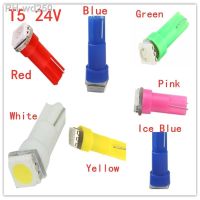 20Pcs T5 5050 1SMD 24V Wedge Dashboard LED Bulbs Car Instrument Indicator Lights Auto Interior Accessories 37 73 74 79