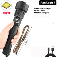 Most Powerful XHP90 LED Flashlight XLamp Zoom Torch XHP70.2 USB Rechargeable Tactical Light 18650 or 26650 RUNNING Hunting Lamp