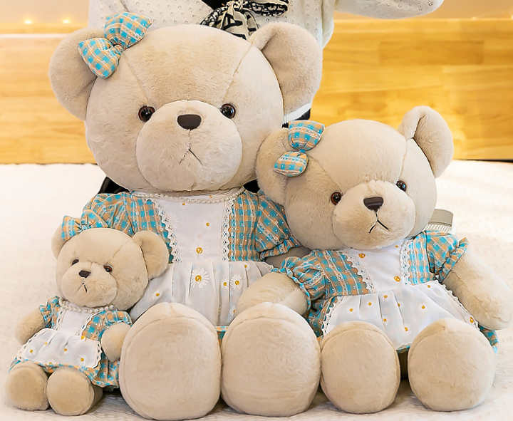 ตุ๊กตาหมี-ตุ๊กตา-teddy-ตุ๊กตาหมีผู้หญิงพร้อมส่งจากไทย
