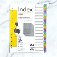 อินเด็กซ์ ออก้า Index Orca ดัชนีพลาสติกคั่น​เอกสาร​ ขนาด A4​ มี​ 1-31 ช่อง ​