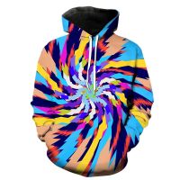 Sudadera con capucha 3d para hombre y mujer, ropa con estampado geométrico de vórtice, de Anime, Unisex, Hip Hop, ropa de alta calidad