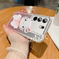 เคสโทรศัพท์มันวาวพร้อม Y36ป้องกัน Y78 VIVOV29 VIVO Y27 Y02A Y02T Y02 Y35 Y22 Y22S V29 5G 4G การ์ตูนน่ารักใหม่คิตตี้พร้อมเคสอ่อนแฟชั่นป้องกันฟิล์มเลนส์