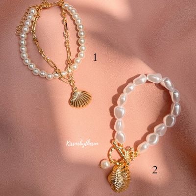 Kissmebythesun - Bracelet | รวมกำไลข้อมือมุก กำไลข้อมือจี้หอย บริการเก็บเงินปลายทาง