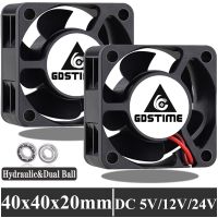 Gdsttime พัดลม4020 40มม. 24V 12V 5V เคสคอมพิวเตอร์ขนาดเล็กพัดลมทำความเย็น DC แบบไม่มีแปรงแขนแบริ่ง40X40x20m 4ซม.