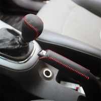 Car Handbrake Cover Pu Leather Handbrake Cover Special Leather Hand-Sewn Gear Handbrake Cover Modified Gear Handbrake Cover