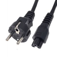 EU Schuko CEE 2 prong to IEC C5 Cloverleaf Power Cord for Notebook Laptop AC Adapters 1.5m European Power Supply Lead Cable