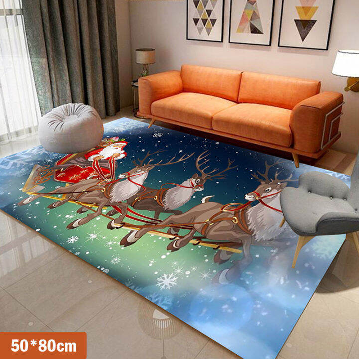 LSHUO Blowing 2022 Christmas 3D Pattern Carpets for Living Room Home Hallway Large Rug Lazada PH