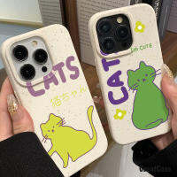 Cute Funny Cat Couple Case เคสโทรศัพท์มือถือ แบบนิ่ม ลายหมีน่ารัก ย่อยสลายได้ เป็นมิตรกับสิ่งแวดล้อม สําหรับ IPhone 15 14 13 12 11 Pro Max X Xr Xs Max 7 8 6 Plus SE2020