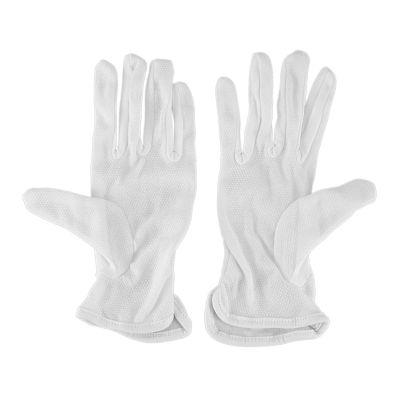 Pair Protective Anti-Slip White Cotton Work Driving Gloves