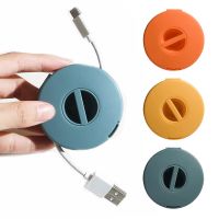 Portable Round Winder Storage Box Rotating Mobile Phone USB Data Cable Wire Rack Container Wire Holder Wire Management Box Cable Management