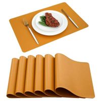 6Pack Placemats Leather Table Mats Heat Resistant Easy To Clean Waterproof Place Mats for Kitchen Dining Table