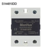 Manhua 10a Ssr/25a/40a/60a 3-32vdc อินพุต5-220vdc เอาต์พุตแบบเฟสเดียว Dc ไป Dc Ssr โมดูลโซลิดสเตทรีเลย์