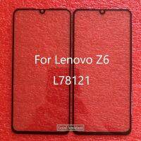 เครื่องอ่านพิกัดเลนส์แก้วสีดำ6.3นิ้วสำหรับ Lenovo Z6 L78121ด้านหน้าด้านนอกกระจกหน้าจอสัมผัสแผงเลนส์ไม่มีสายเคเบิลงอได้