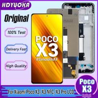 Original For Xiaomi POCO X3 LCD Display Touch Screen Digitizer For POCO X3 Pro NFC LCD Replacement M2007J20CG Display Back Cover