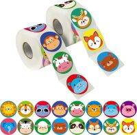 1000Pcs 1Inch Cute Round Animal Incentive Stickers With 16 Designs of Cartoon Animals