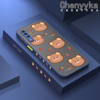 Chenyyka เคส A30s A50s A50ลายการ์ตูนหมีมีความสุขดีไซน์ใหม่บางเคสโทรศัพท์ผิวเกล็ดน้ำแข็งกันกระแทกปลอกซิลิโคนคลุมทั้งหมดป้องกันเลนส์กล้อง