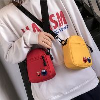 【Lanse store】DOLOVE Fashion Handbag Sesame Street Cartoon Shoulder Bag Student Jumping Small Canvas 2020 New Women Nylon Crossbody