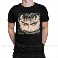 High Quality Men Berserk Guts Black T-Shirt Stream Guts Pure Cotton Shirt Tees Harajuku Tshirt