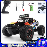 1:16 2.4G รีโมทคอนโทรลรถปีนเขาพร้อมไฟ2WD คันเร่ง Big-Foot ความเร็วสูง Rc รถของเล่นสำหรับชาย