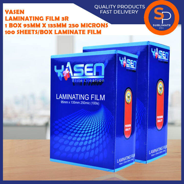 Laminating Film Yasen 3R [1 Box 95mm x 135mm 250 Microns 100 SHEETS/box