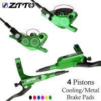 ZTTO Bicycle 4 Piston Break Caliper Hydraulic M840 MTB Mountain Bike ke Pad Calliperplate Front Rear Handle New Model 2022