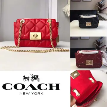 Coach C5118 C5119 C4080 Heart Crossbody Leather Quilting Women Handbag  Crossbody Sling Chain Bag 5118 5119 4080