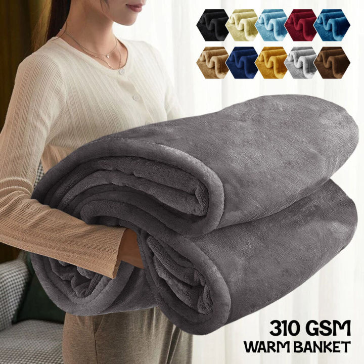 ผ้าห่มที่นอนหรูหราเตียงโซฟานุ่มๆผ้าห่มขนมิ้งค์ขนเทียมอุ่นผ้าห่มแบบมีชายครุยไมโครไฟเบอร์กันไฟฟ้าสถิต