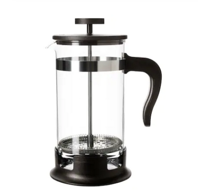 Coffee/tea maker, glass/stainless steel  1 l.