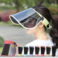 ใหม่ฤดูร้อนผู้หญิง Visor ที่ว่างเปล่าหมวกดวงอาทิตย์ด้านบนปีกกว้างขนาดใหญ่ใบหน้าครีมกันแดดหมวกพับชายหาดท่องเที่ยวขี่หมวกหมวกป้องกันรังสียูวี