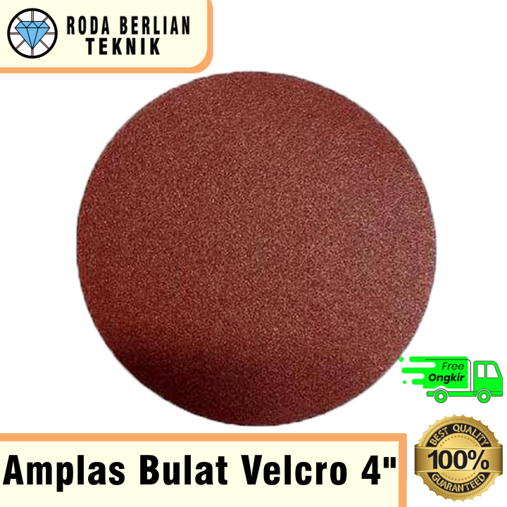 Amplas Bulat 4 Inch Velcro Grit 60 Grid 80 Grit 100 Grit 120 Grit 150