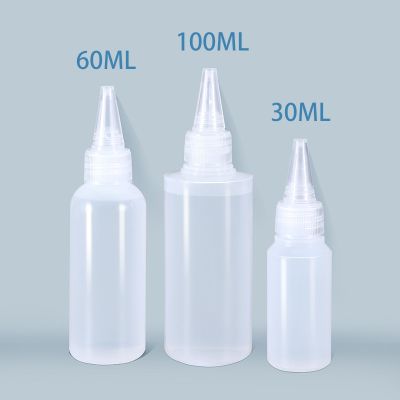 【YF】✷♈☫  30/60/100ml PE Plastic Glue Bottles with Screw-On Lids Squeeze Ink Dropper Pigment