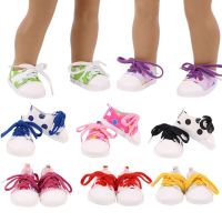 Promotion!Cute  Canvas Doll Shoes Length 7.5 cm For 18 Inch Girl Doll &amp; New Born Baby Doll 43 cm &amp; 41 cm Nenuco Our Generation Hand Tool Parts Accesso