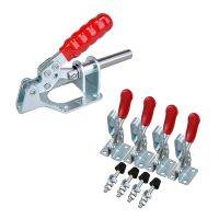 5 Pcs Hand Tool: 1 Pcs 302FM Toggle Push Pull Type Clamp &amp; 4 Pcs 201B Antislip Red Horizontal Clamp