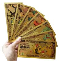 【CW】☞☋  Kawaii Paper Money Cartoon commemorative coin Game Hand Card Pikachu Coin Childrens Birthday